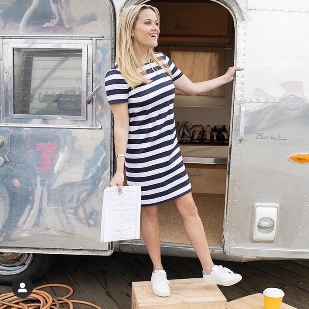 Draper James Striped Shift Mini Dress